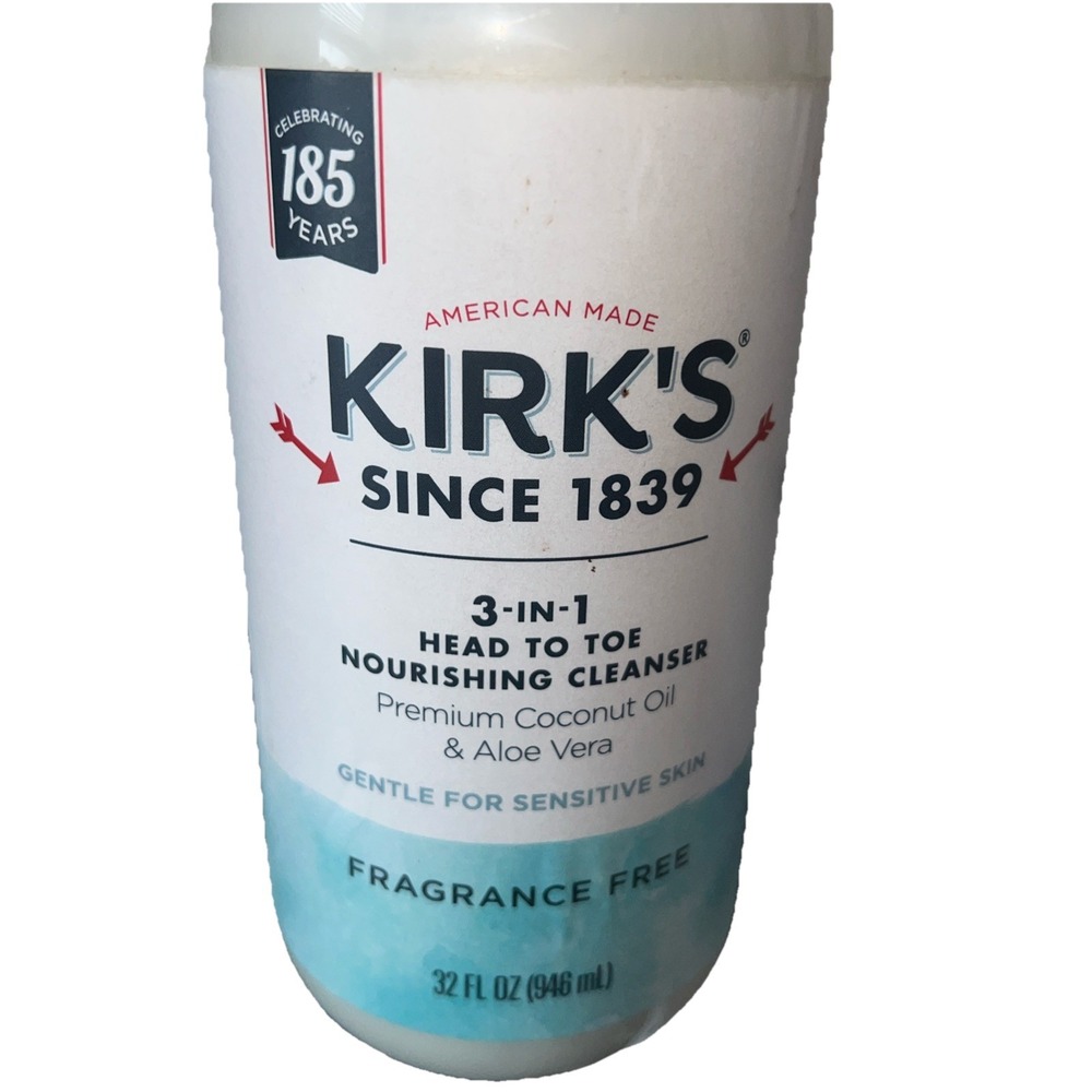 Kirk's Natural 3-in-1 Head to Toe Nourishing Cleanser Fragrance Free 32 fl.oz